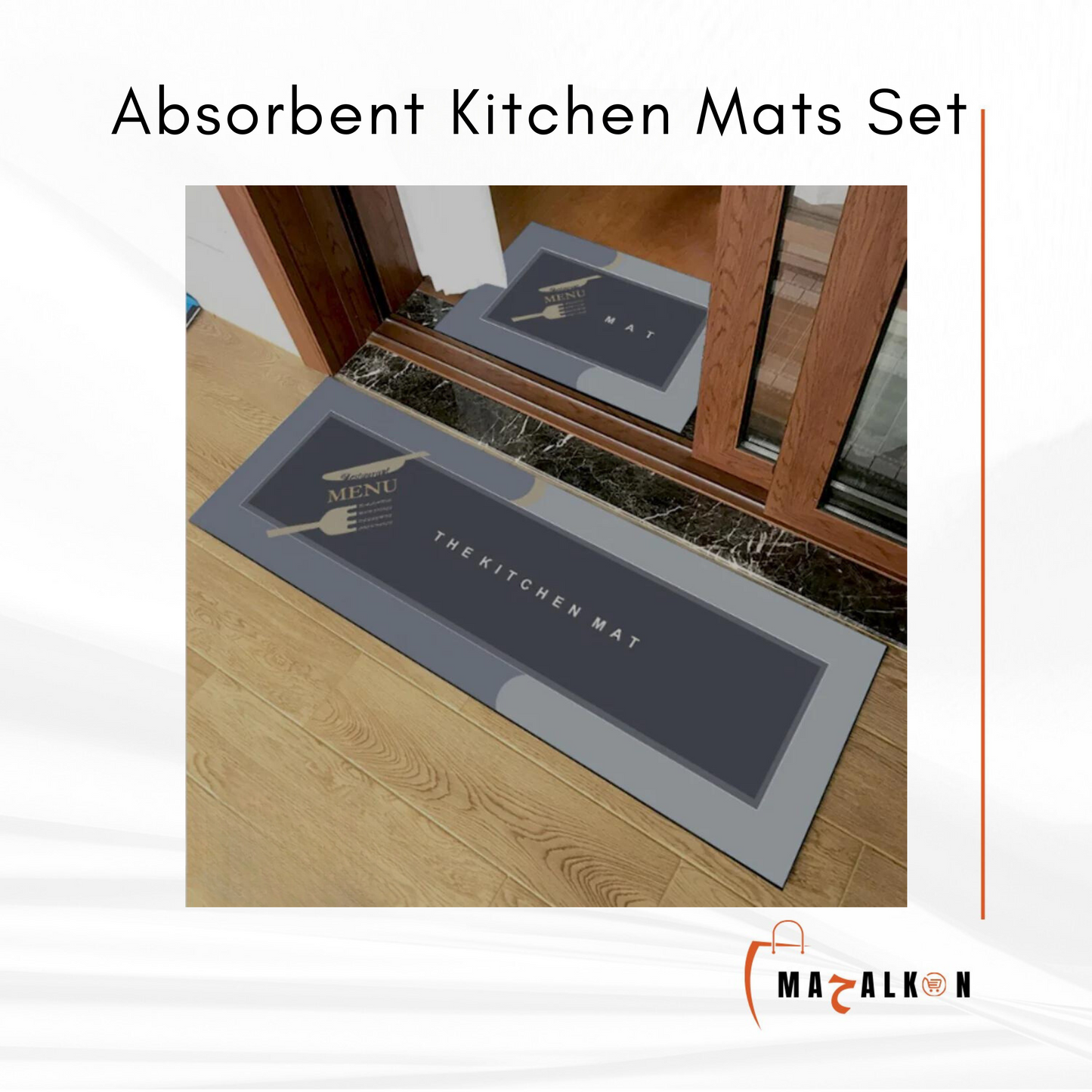 Absorbent Kitchen Mats Set