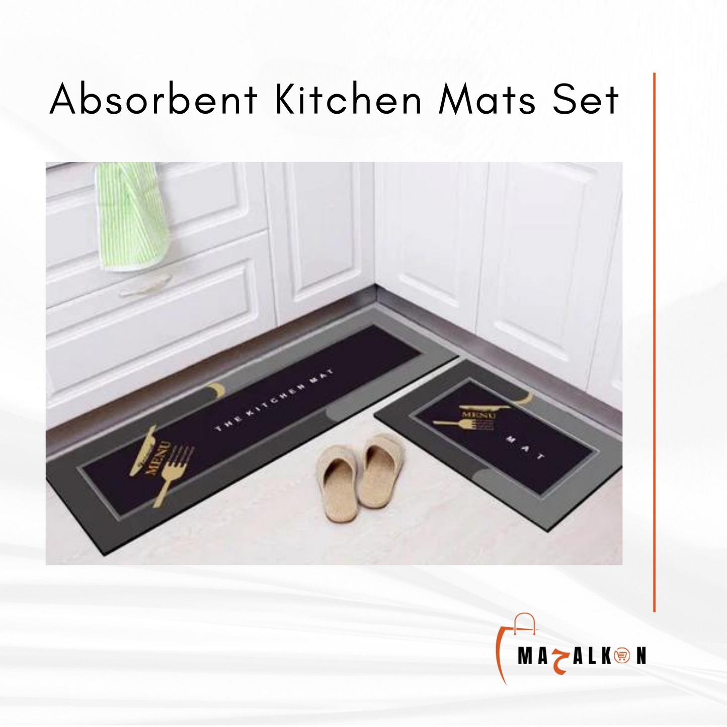 Absorbent Kitchen Mats Set