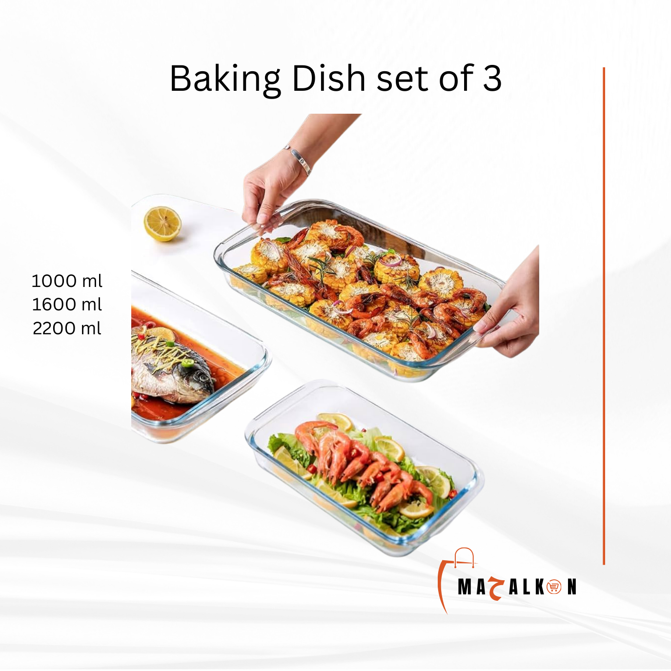 Diamonds Pyrex set 3 pcs