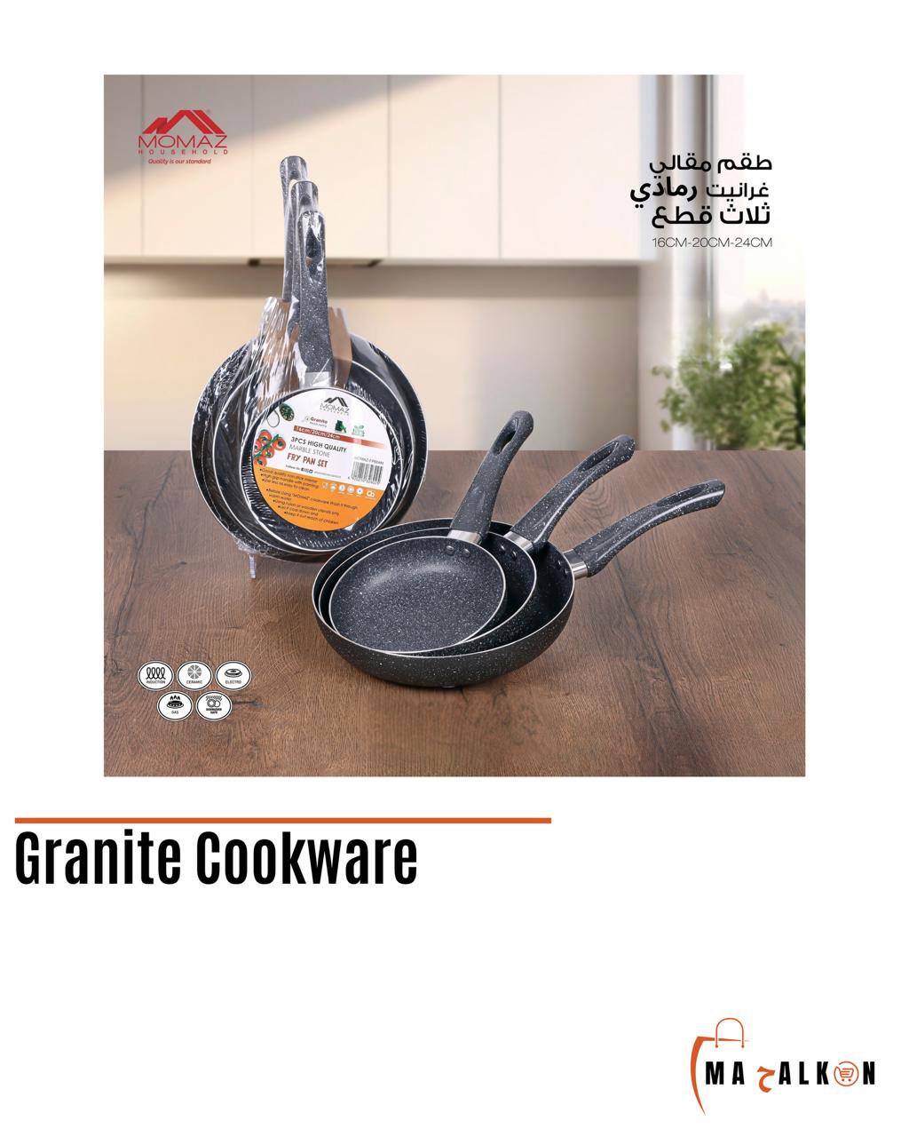 Momaz 3 Pieces Granite Pan