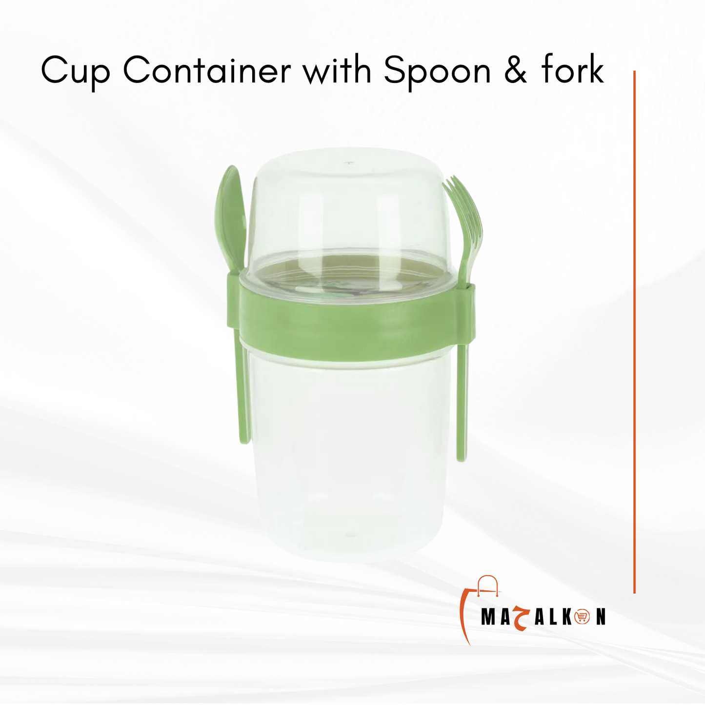 Cup Container With Spoon & fork