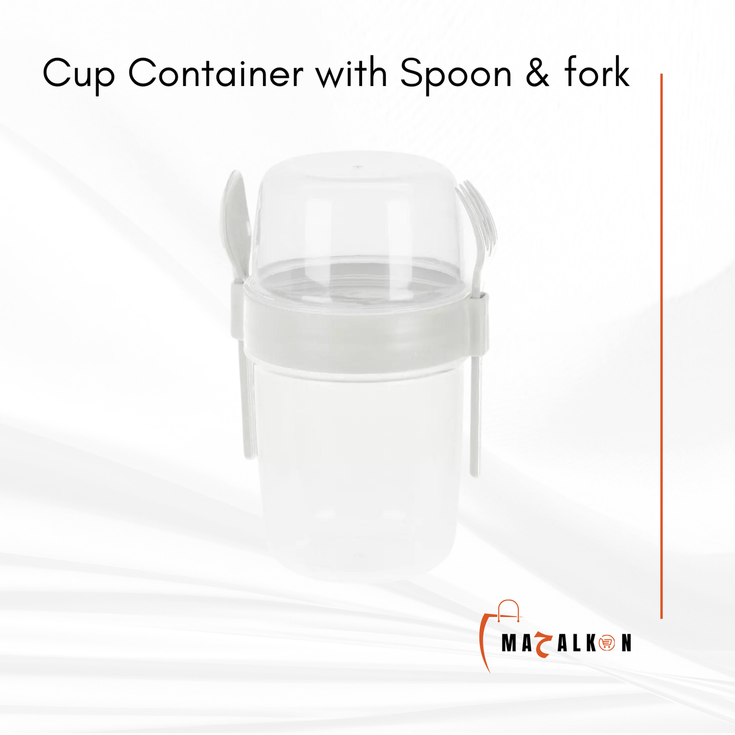 Cup Container With Spoon & fork