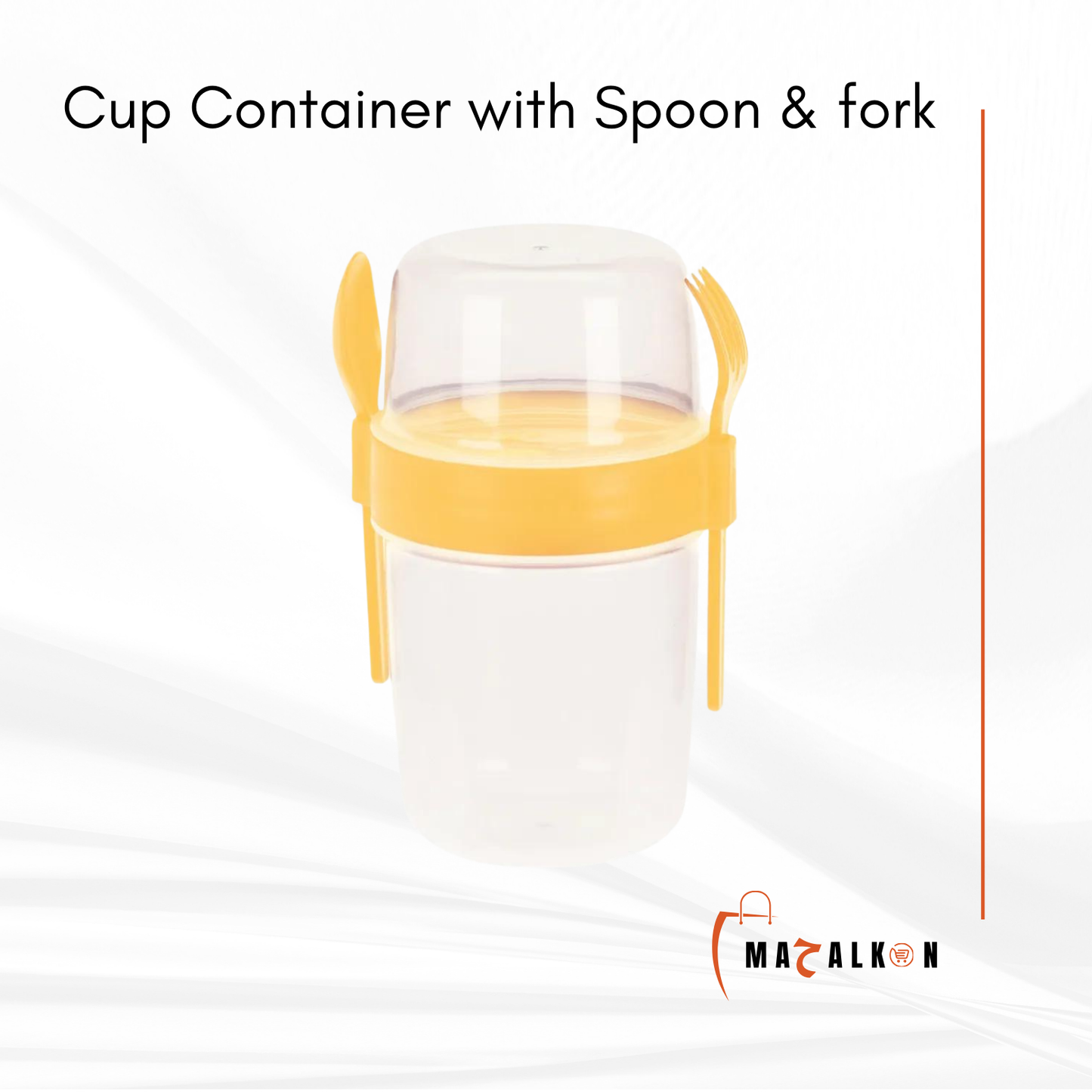 Cup Container With Spoon & fork