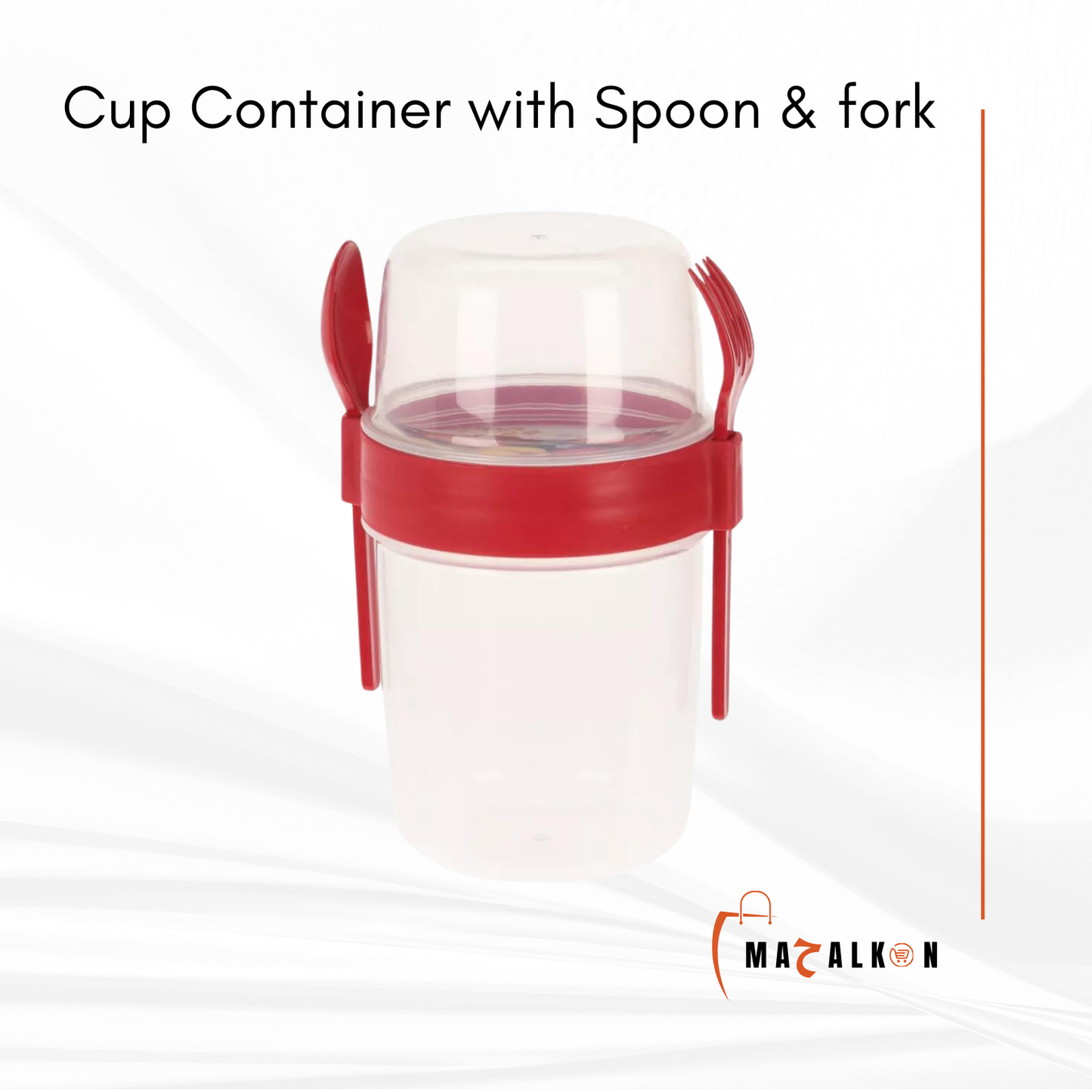 Cup Container With Spoon & fork