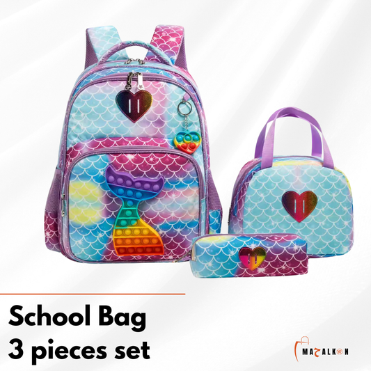 Mermaid pop  School Bag 3 pieces