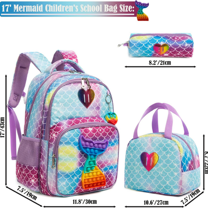 Mermaid pop  School Bag 3 pieces
