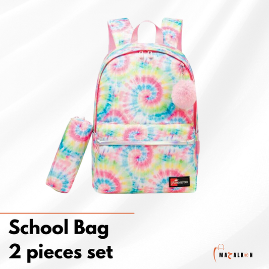 Colorful 2 pieces school bag