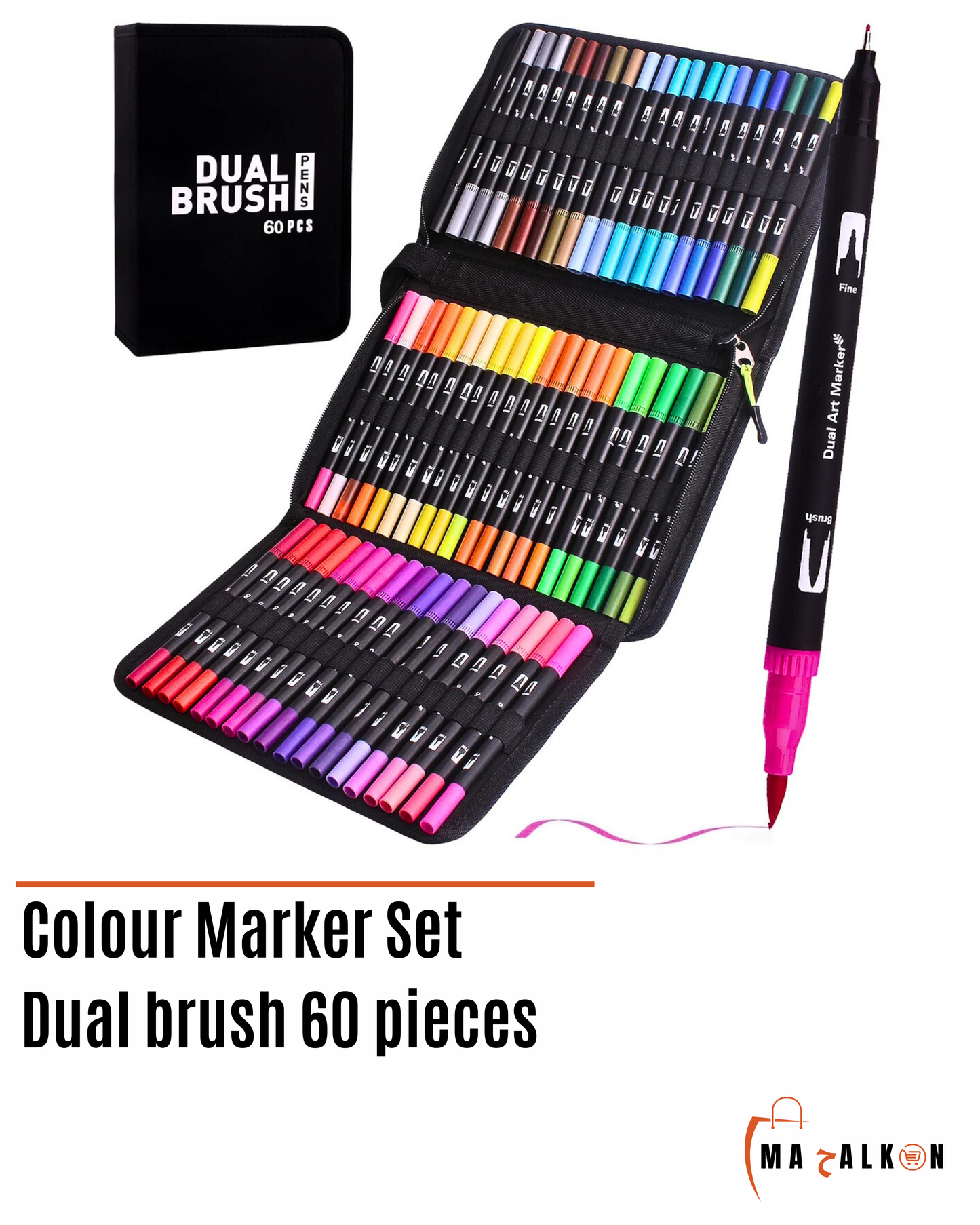 Colour Marker set Dual Brush 60 PCS