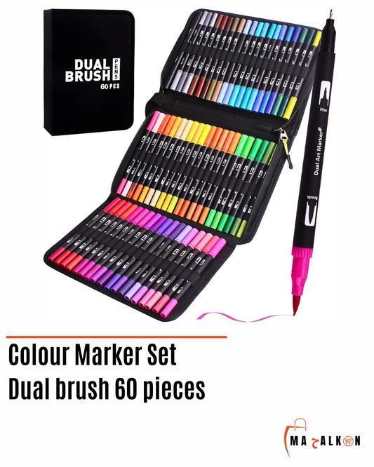Colour Marker set Dual Brush 60 PCS