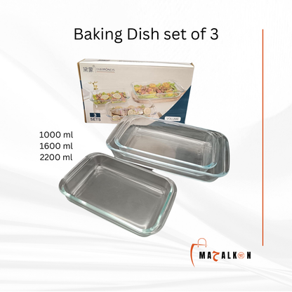 Diamonds Pyrex set 3 pcs