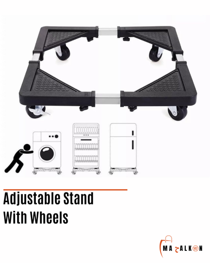 Adjustable base with wheels