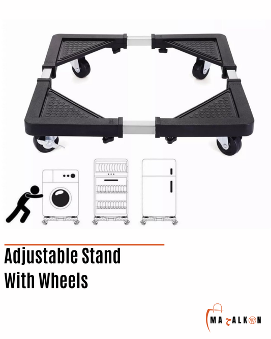 Adjustable base with wheels
