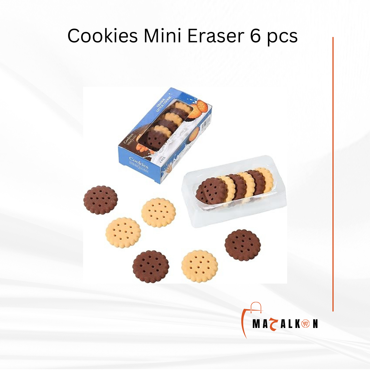 Biscuit Eraser 6pcs