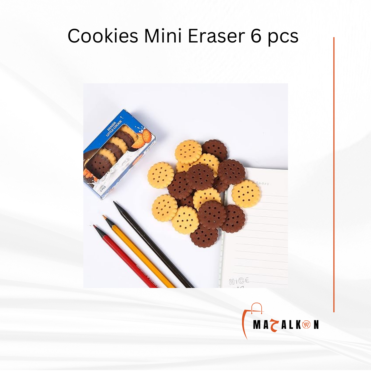 Biscuit Eraser 6pcs